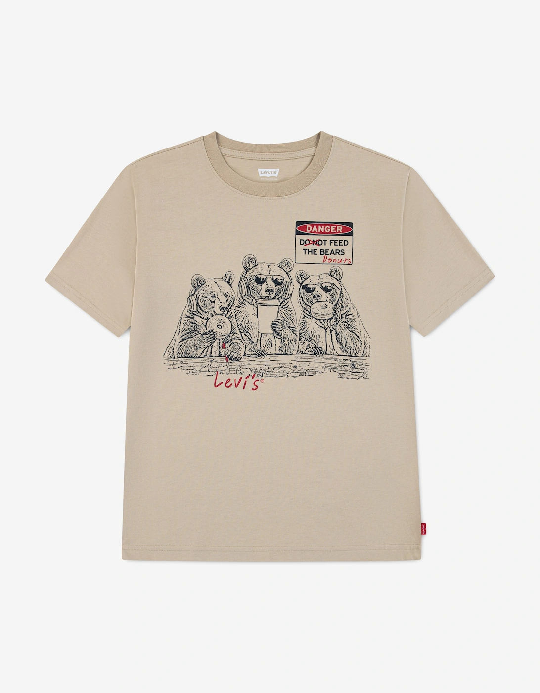 Levi's Boys Feed The Bears T-Shirt in Beige