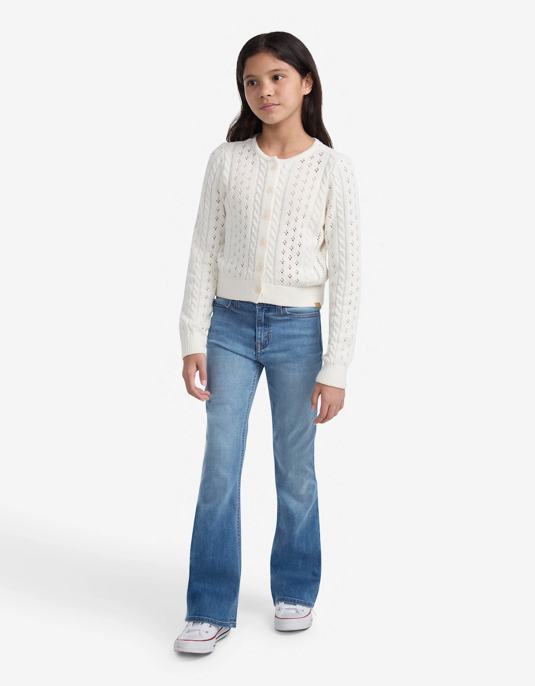 Abercrombie & Fitch Girls High Rise Flare Jeans in Blue