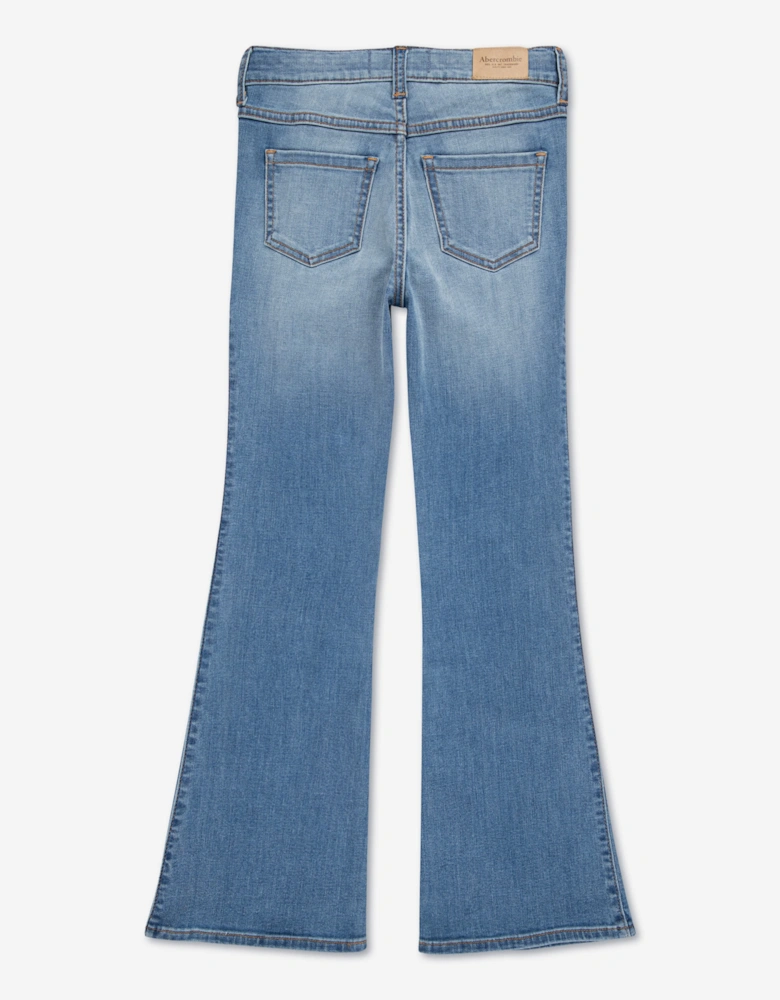 Abercrombie & Fitch Girls High Rise Flare Jeans in Blue