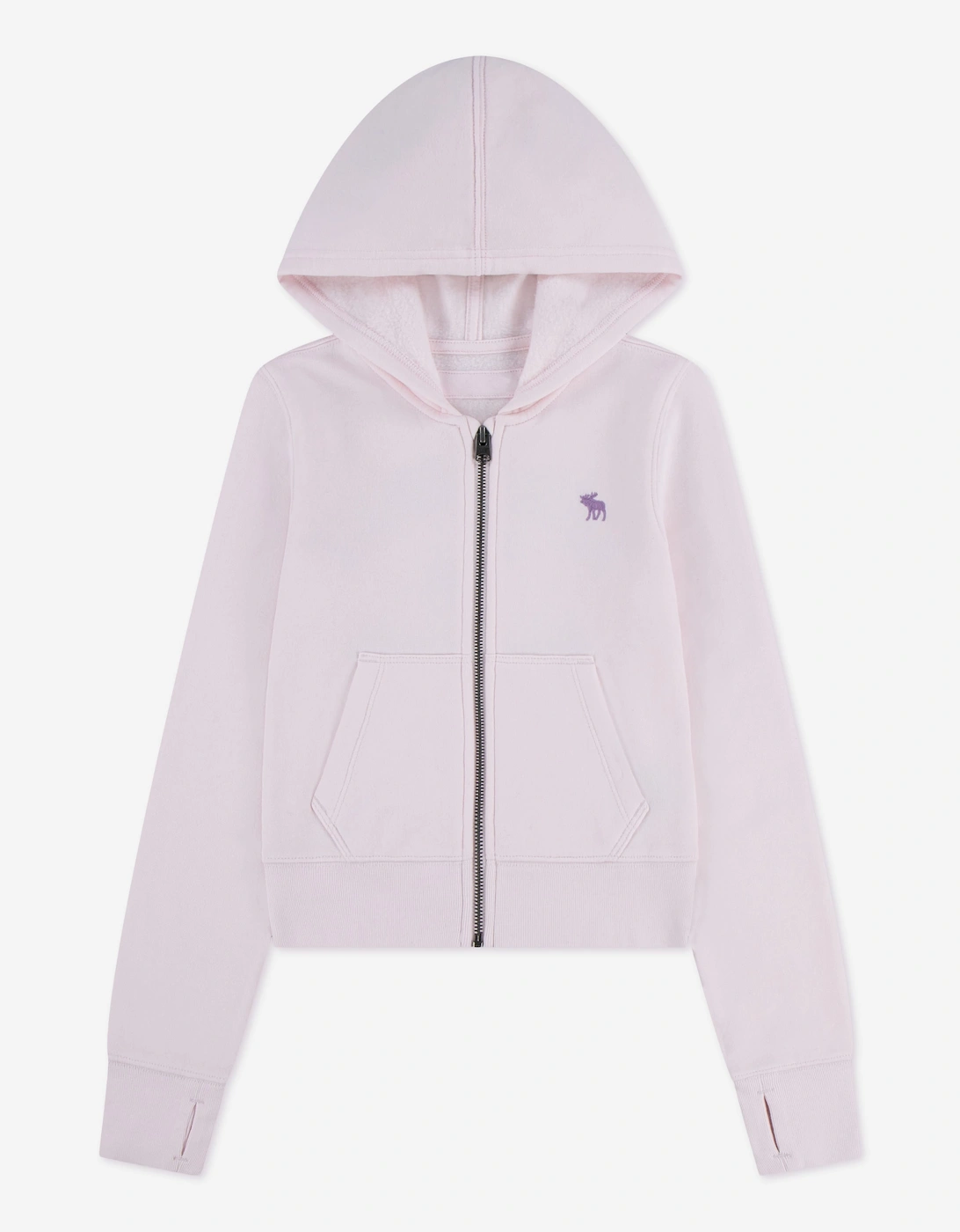 Abercrombie & Fitch Girls Graphic Zip Up Top in Pink