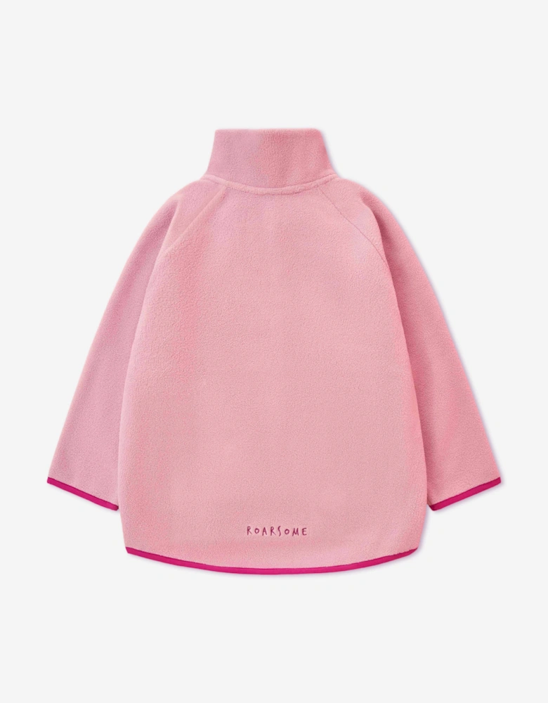 Roarsome Girls Hop The Bunny Mid Layer Fleece in Pink