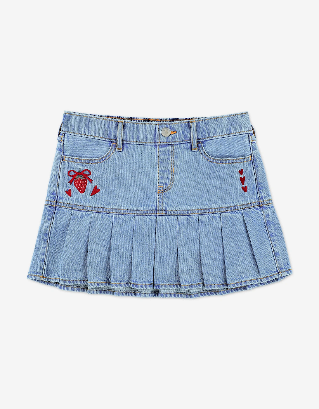 Abercrombie & Fitch Girls Drop Waist Pleated Mini Skort in Blue