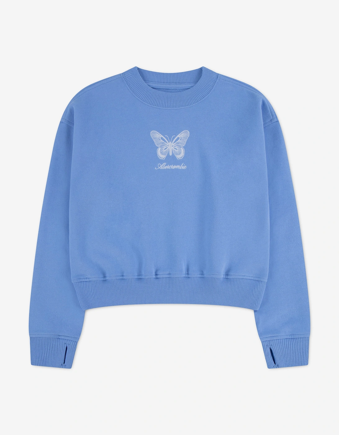 Abercrombie & Fitch Girl's Abercrombie & Fitch Girls Gusset Crew Sweatshirt in Blue
