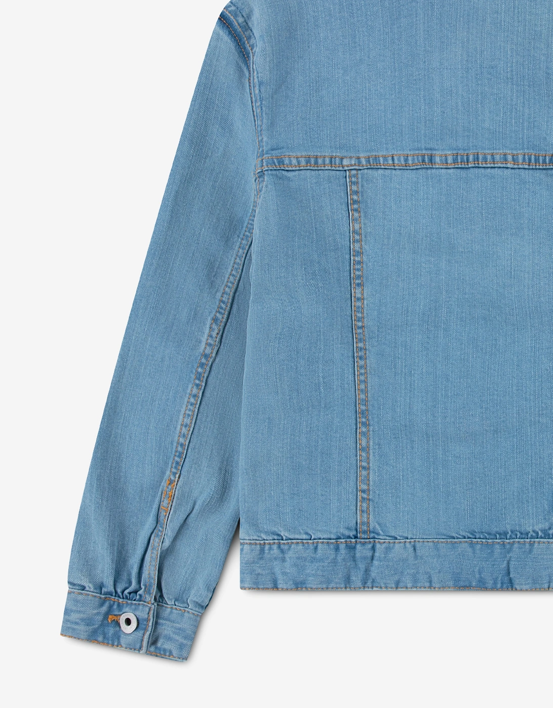 Abercrombie & Fitch Girls Embroidered Denim Jacket in Blue