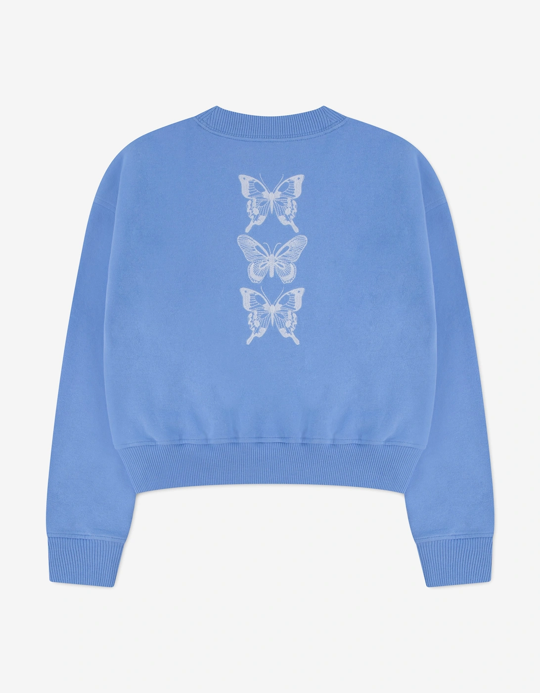 Abercrombie & Fitch Girls Gusset Crew Sweatshirt in Blue