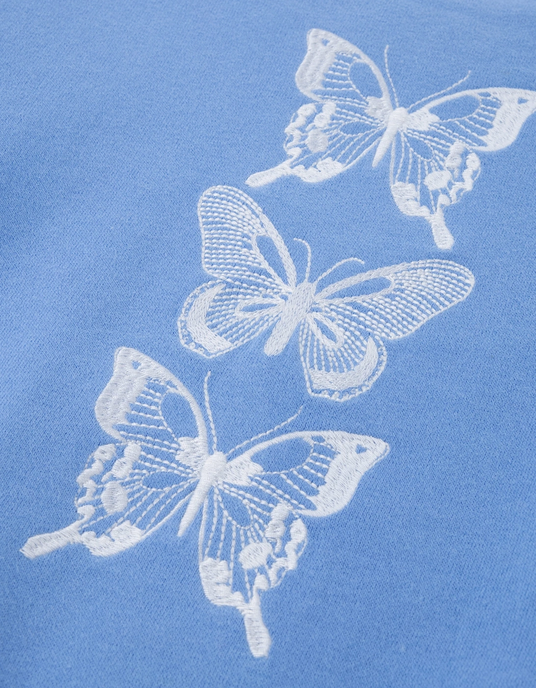 Abercrombie & Fitch Girls Gusset Crew Sweatshirt in Blue