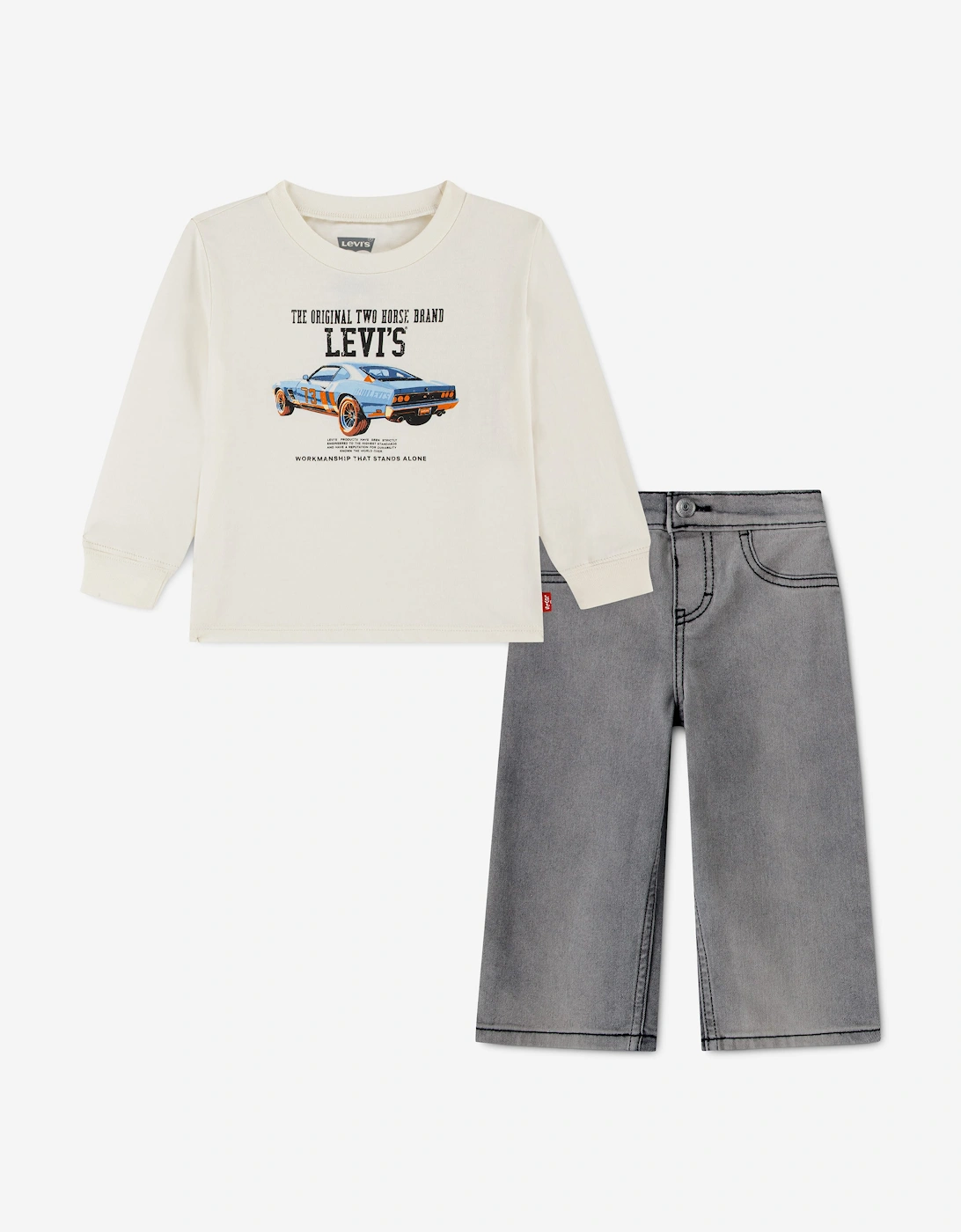 Levi's Baby Boys Trouser Set in Ivory