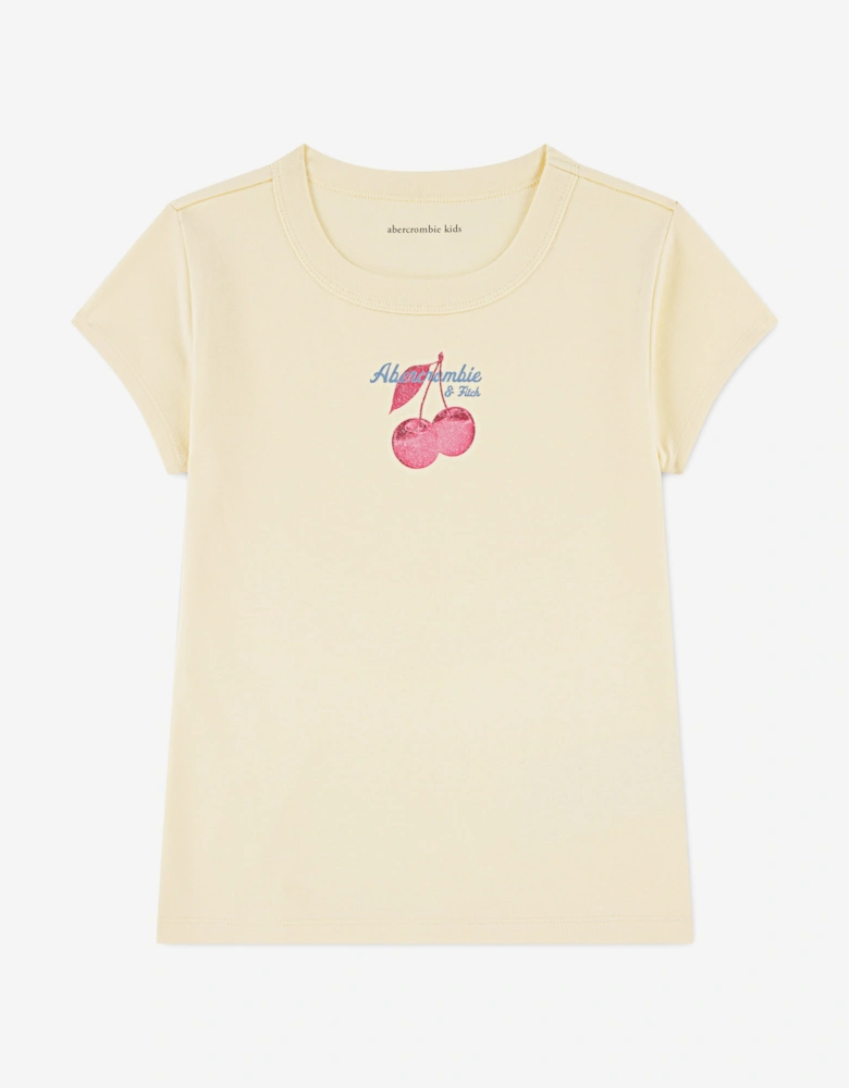 Abercrombie & Fitch Girls Two Cherry T-Shirt in Yellow