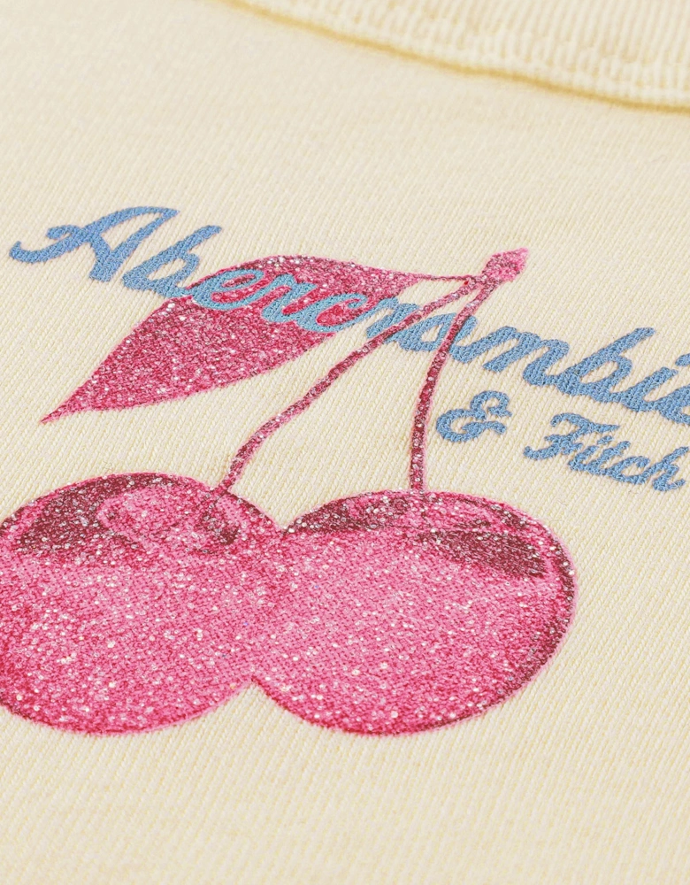 Abercrombie & Fitch Girls Two Cherry T-Shirt in Yellow