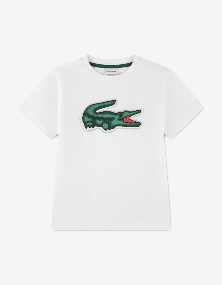 Lacoste Boys Puff T-Shirt in White