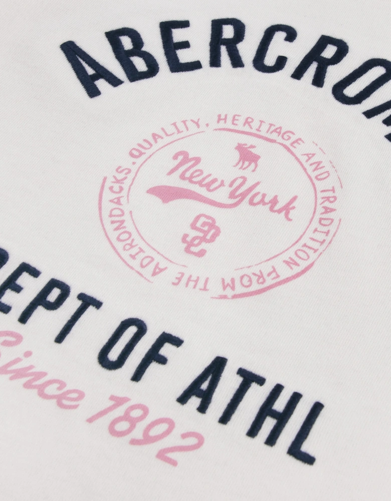 Abercrombie & Fitch Girls Y2K Core Classic T-Shirt in Ivory