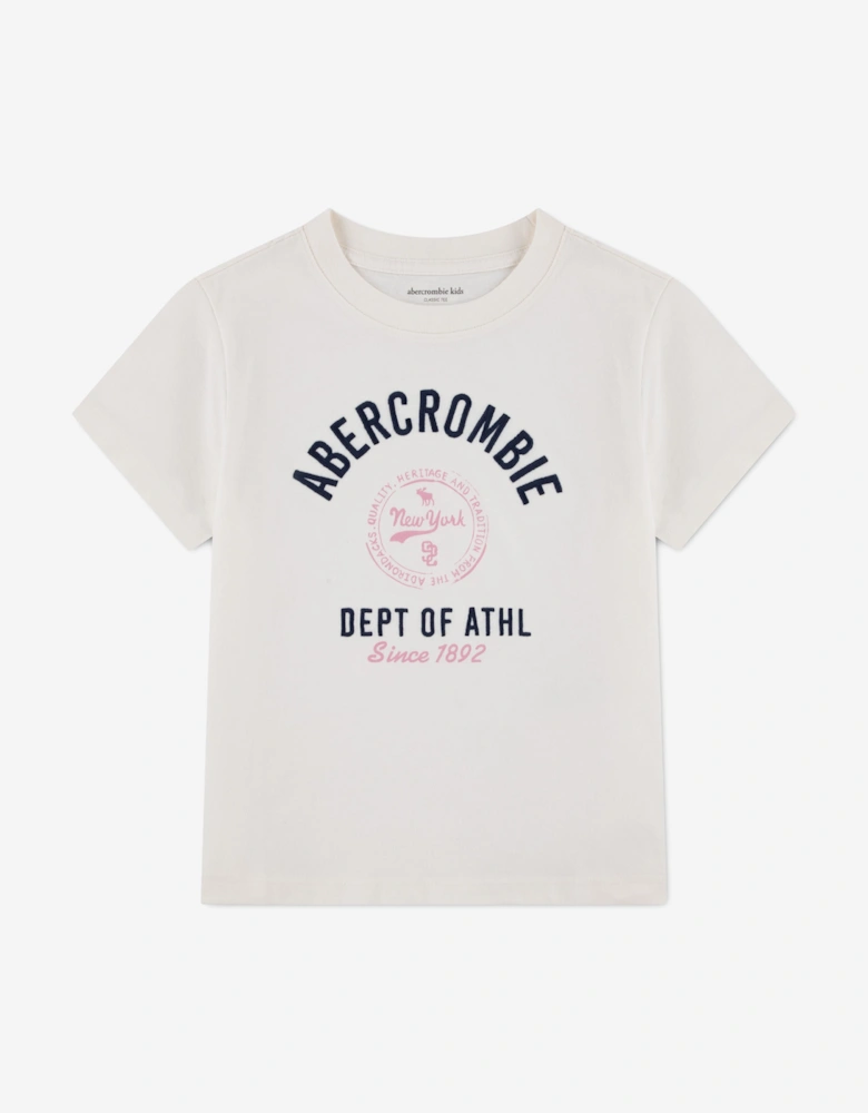 Abercrombie & Fitch Girls Y2K Core Classic T-Shirt in Ivory