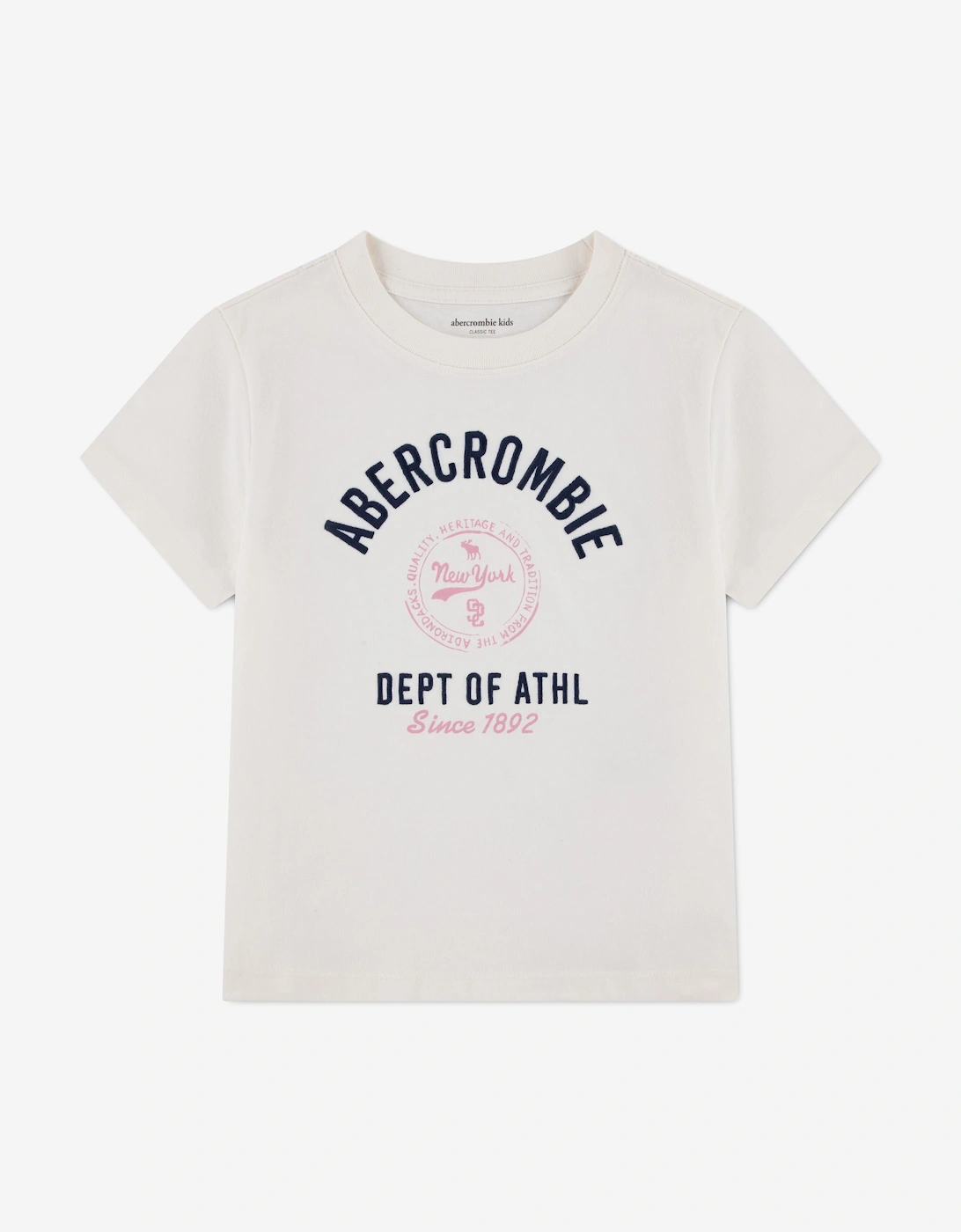 Abercrombie & Fitch Girl's Abercrombie & Fitch Girls Y2K Core Classic T-Shirt in Ivory - Cream