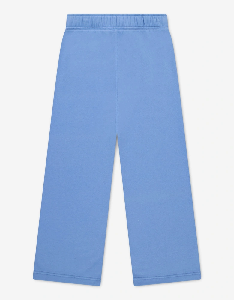 Abercrombie & Fitch Girls Essential Wide Leg Fleece Joggers in Blue