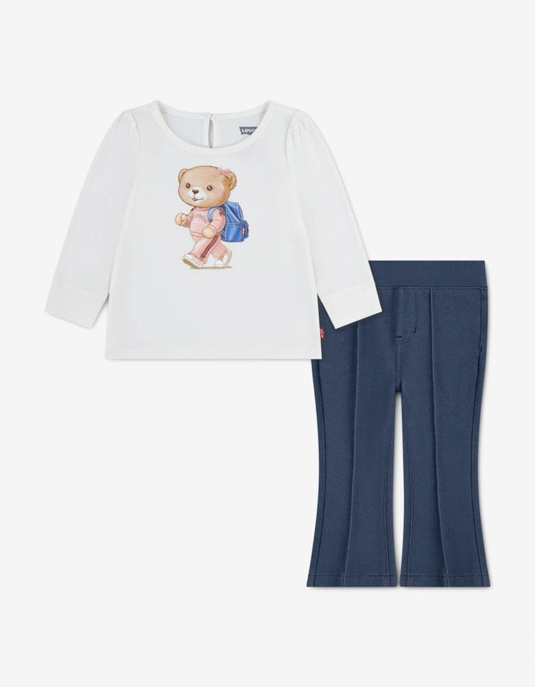 Levi's Baby Girls Trouser Set in Ivory