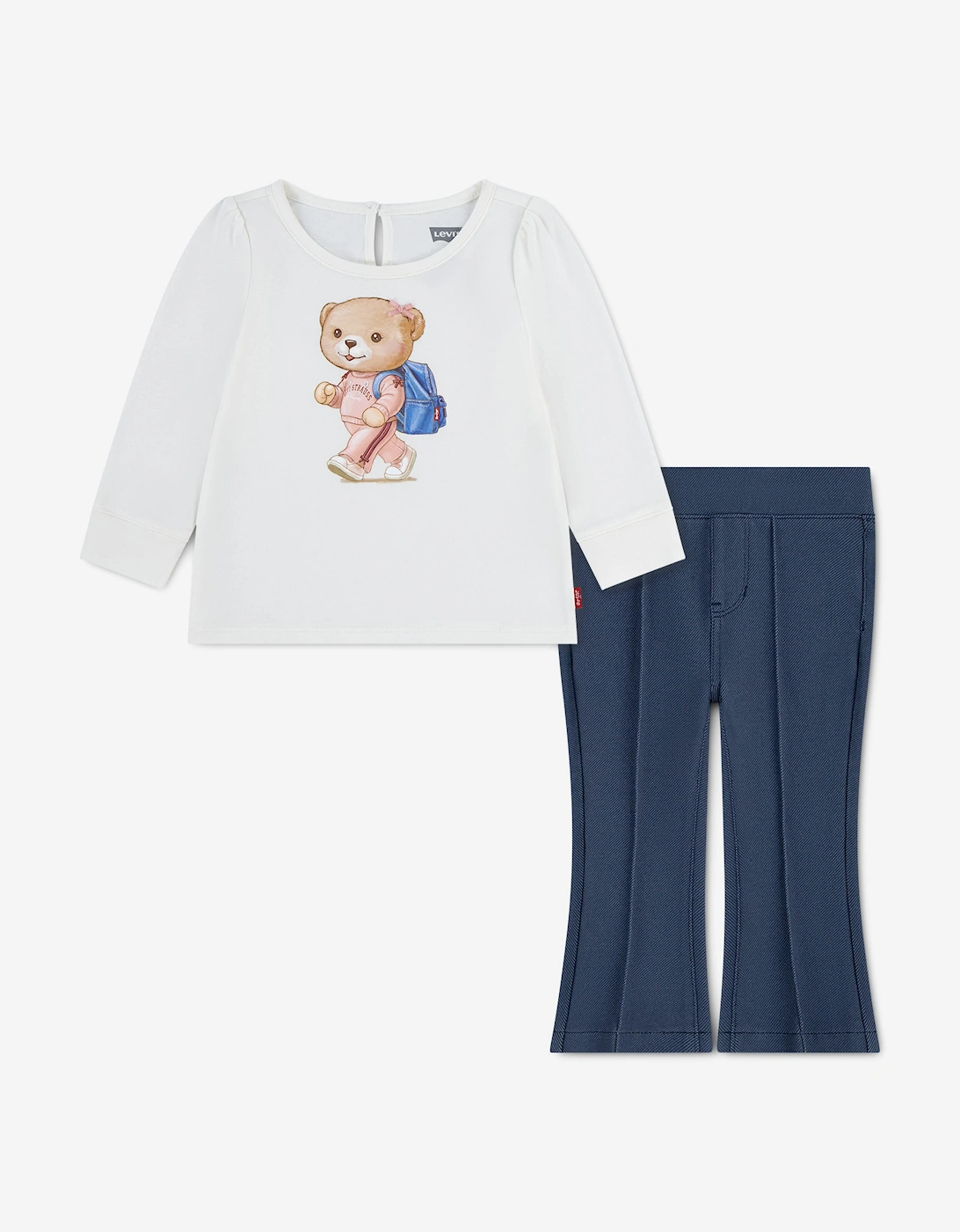 Levi's Baby Girls Trouser Set in Ivory