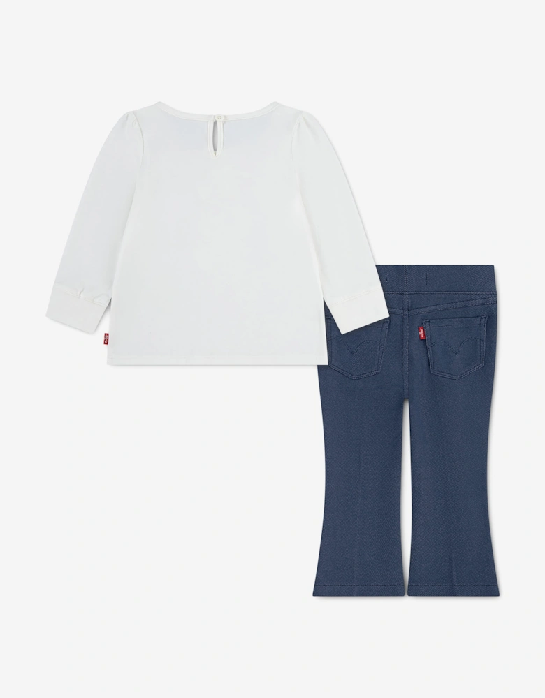 Levi's Baby Girls Trouser Set in Ivory