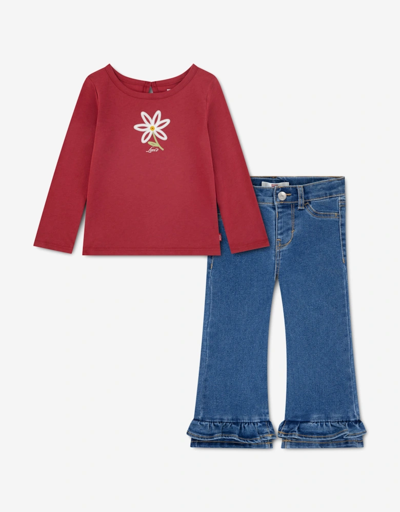 Levi's Baby Girls Trouser Set in Red