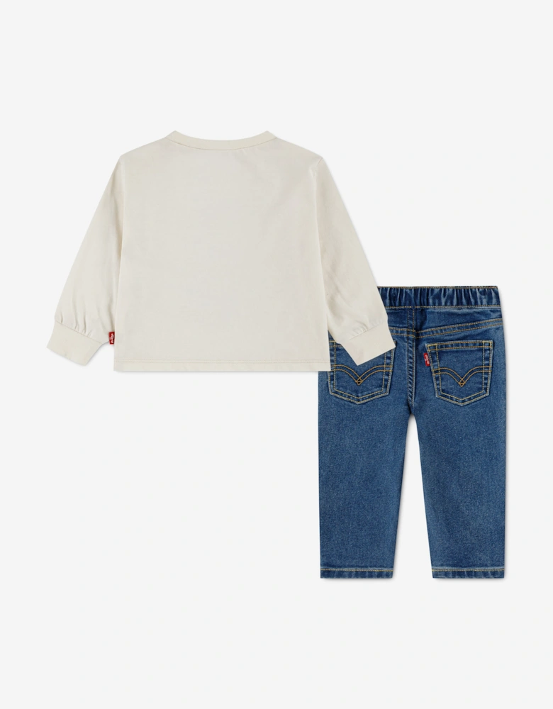 Levi's Baby Boys Trouser Set in Ivory