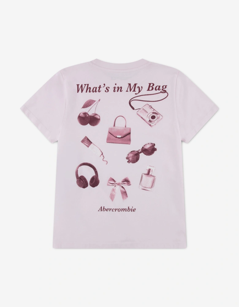 Abercrombie & Fitch Girls In My Bag Oversized T-Shirt in Pink