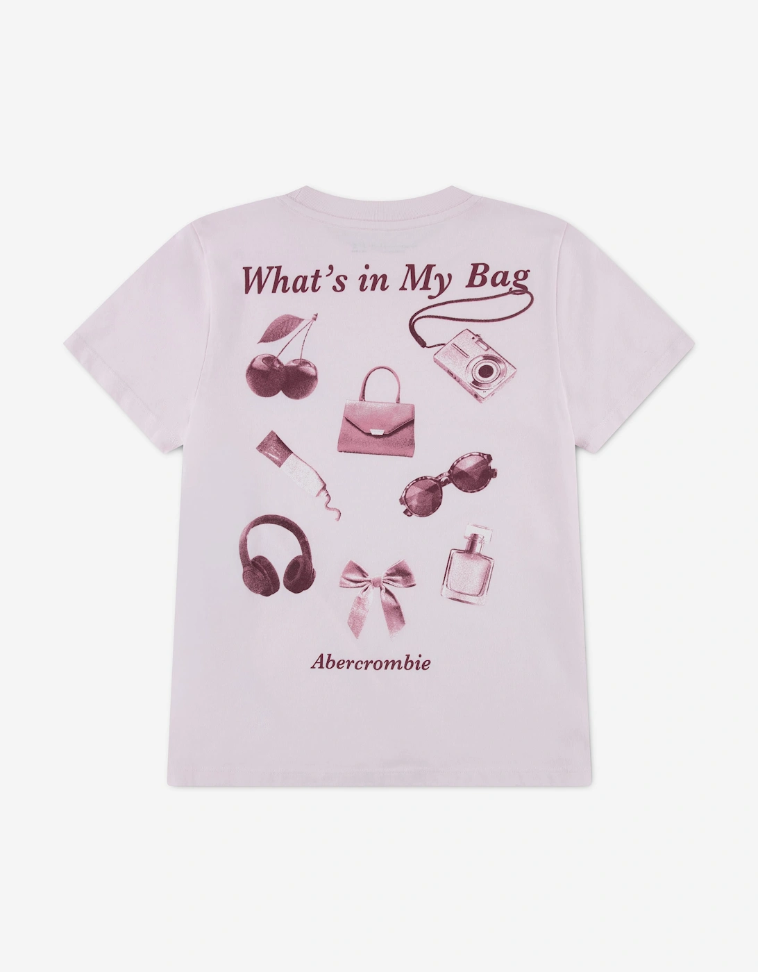 Abercrombie & Fitch Girls In My Bag Oversized T-Shirt in Pink