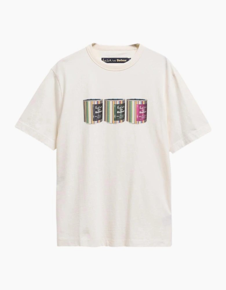Barbour X Paul Smith Tinned T-Shirt WH32  Whisper White