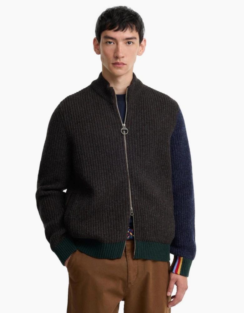 Barbour X Paul Smith Gamefair Cardigan BR37 Russet  Brown