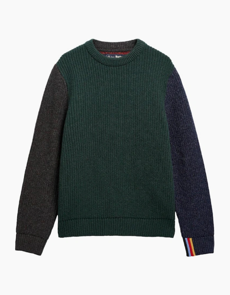 Barbour X Paul Smith Cable Tyne Jumper GN75 Bottle Green