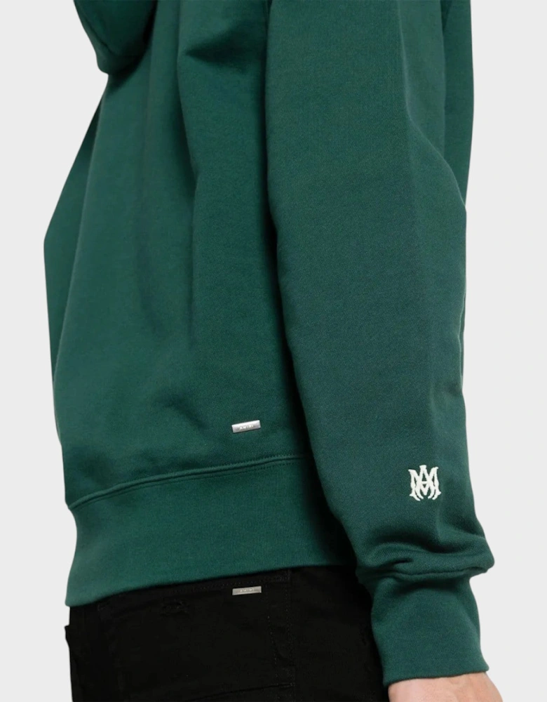 Staggered Logo Hoodie Rain Forest