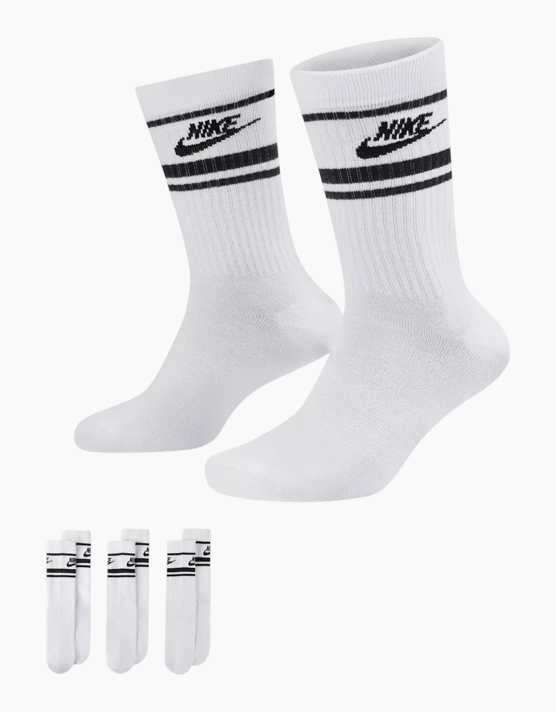 Nike DX5089 Mens Crew Socks 3 Pack Golf Sock