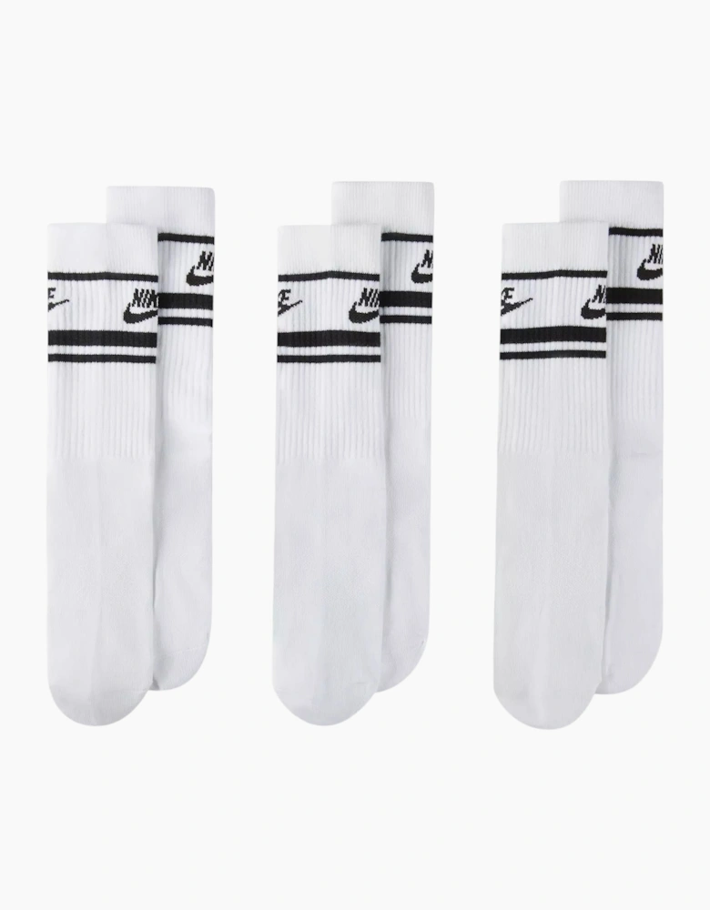 Nike DX5089 Mens Crew Socks 3 Pack Golf Sock