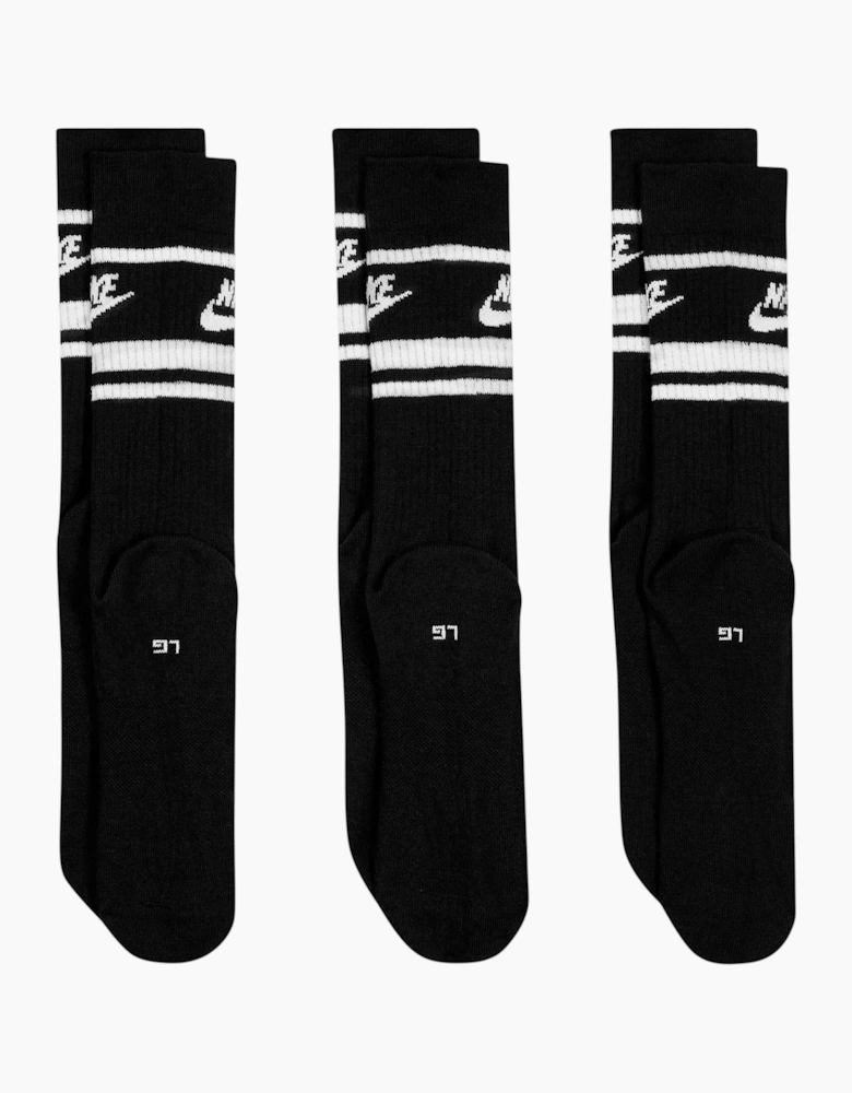 Nike DX5089 Mens Crew Socks 3 Pack Golf Sock