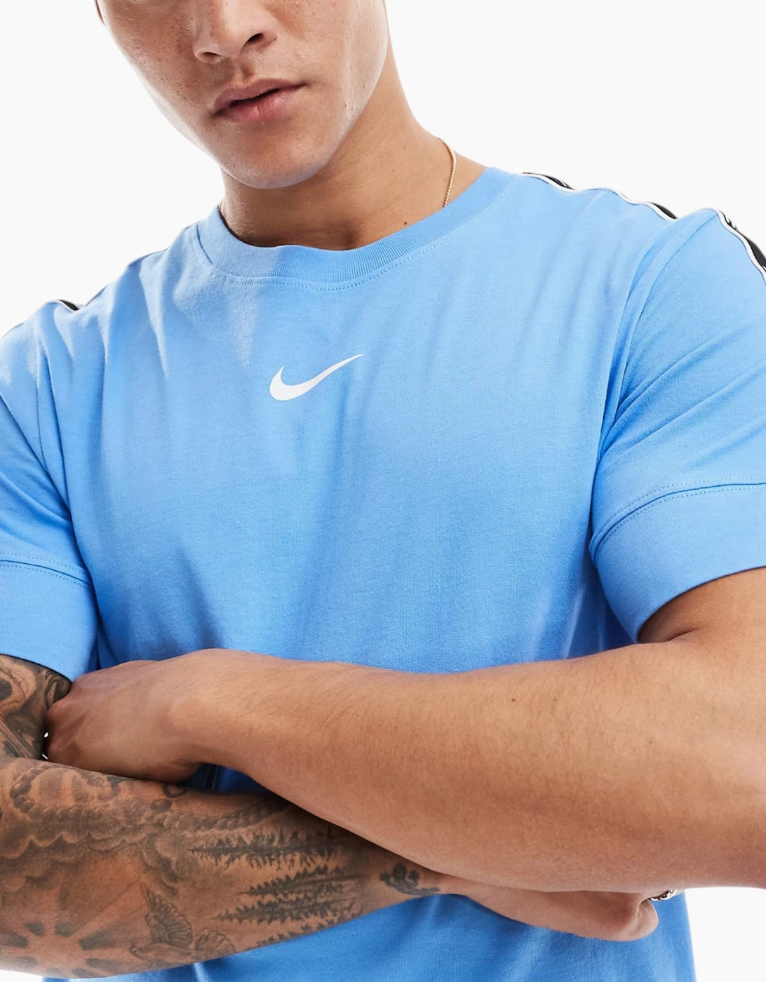 Nike Mens T-Shirts Tape Repeat Fleece Cotton Top
