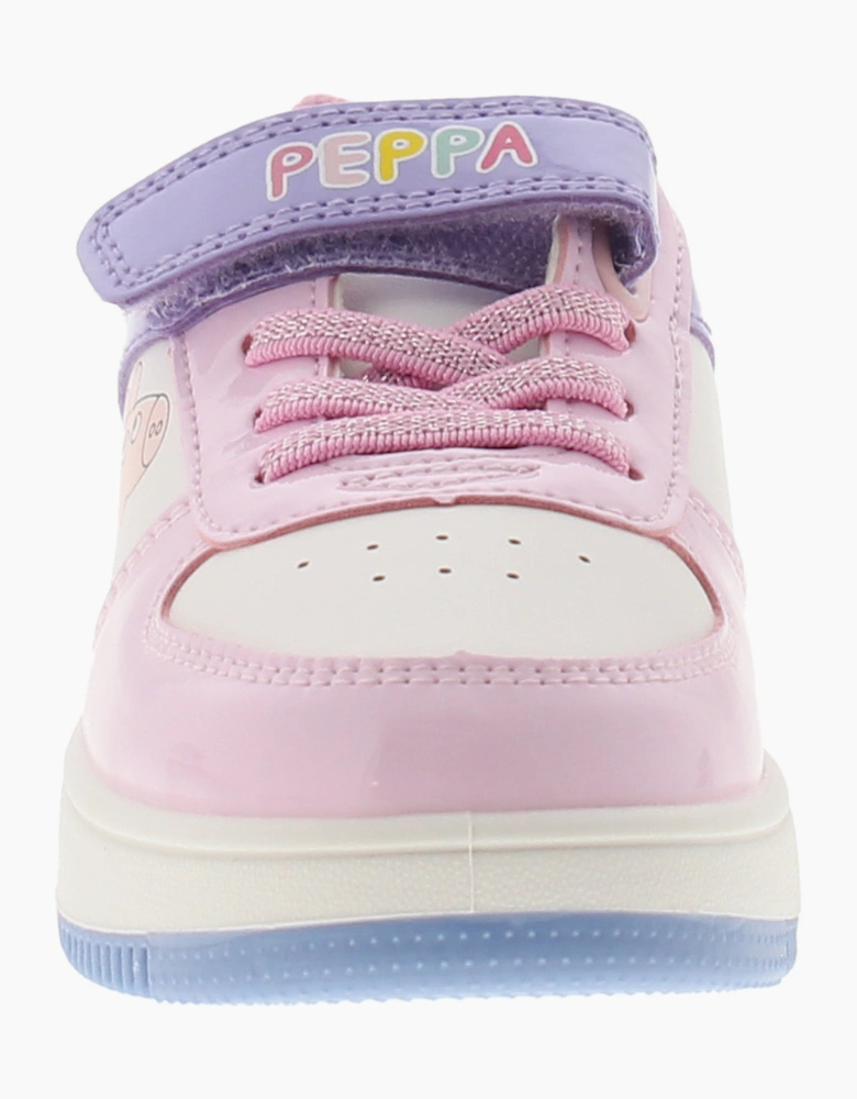 Peppa Pig Girls Trainers Viva Touch Fastening pink white purple UK Size