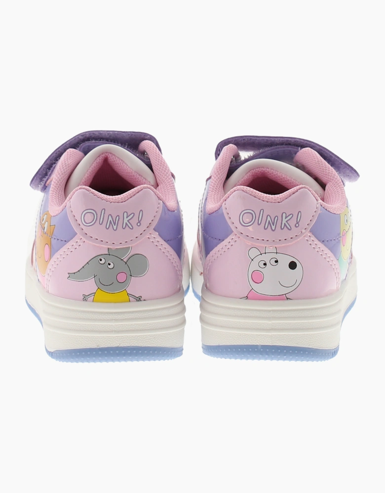 Peppa Pig Girls Trainers Viva Touch Fastening pink white purple UK Size