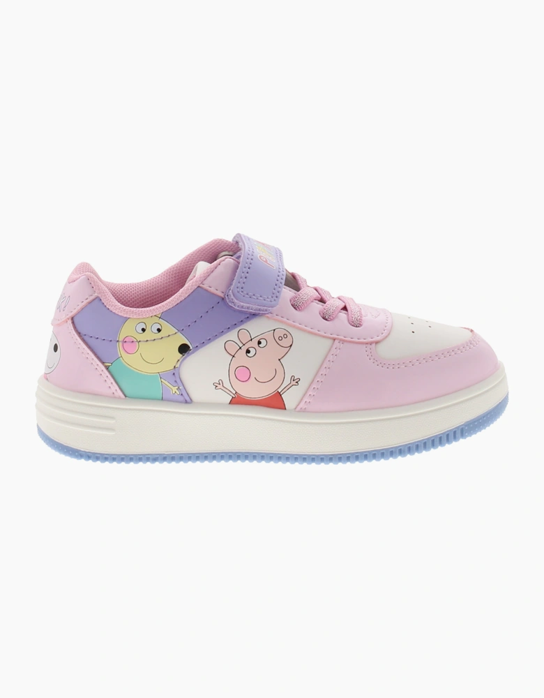 Peppa Pig Girls Trainers Viva Touch Fastening pink white purple UK Size
