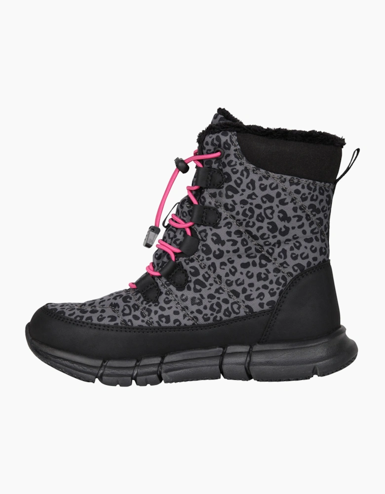 Mountain Warehouse Childrens/Kids Tahoe Leopard Print Suede Snow Boots