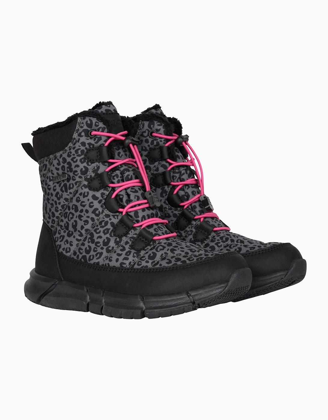 Mountain Warehouse Childrens/Kids Tahoe Leopard Print Suede Snow Boots