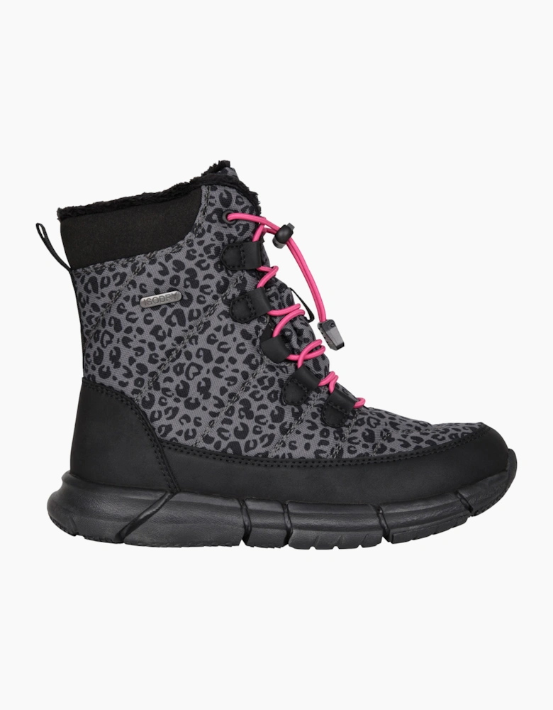 Mountain Warehouse Childrens/Kids Tahoe Leopard Print Suede Snow Boots