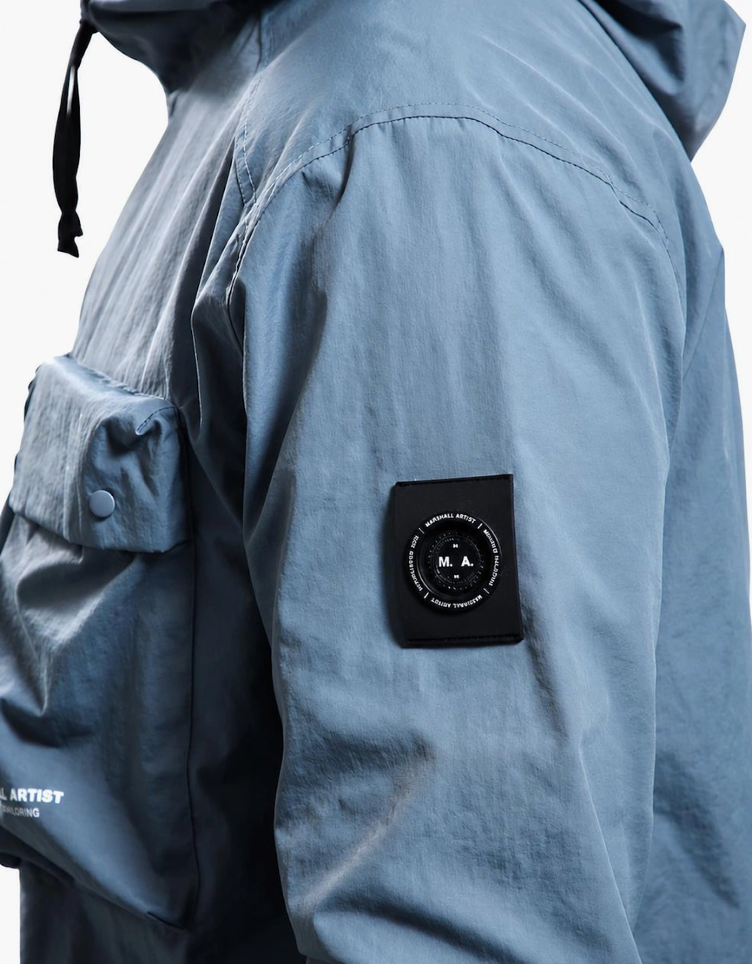 Marshall Artist Centro Hooded Overshirt Storm Grey