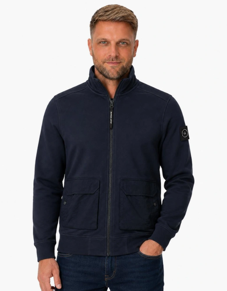 Marshall Artist Streatham Full Zip Sweatshirt Navy