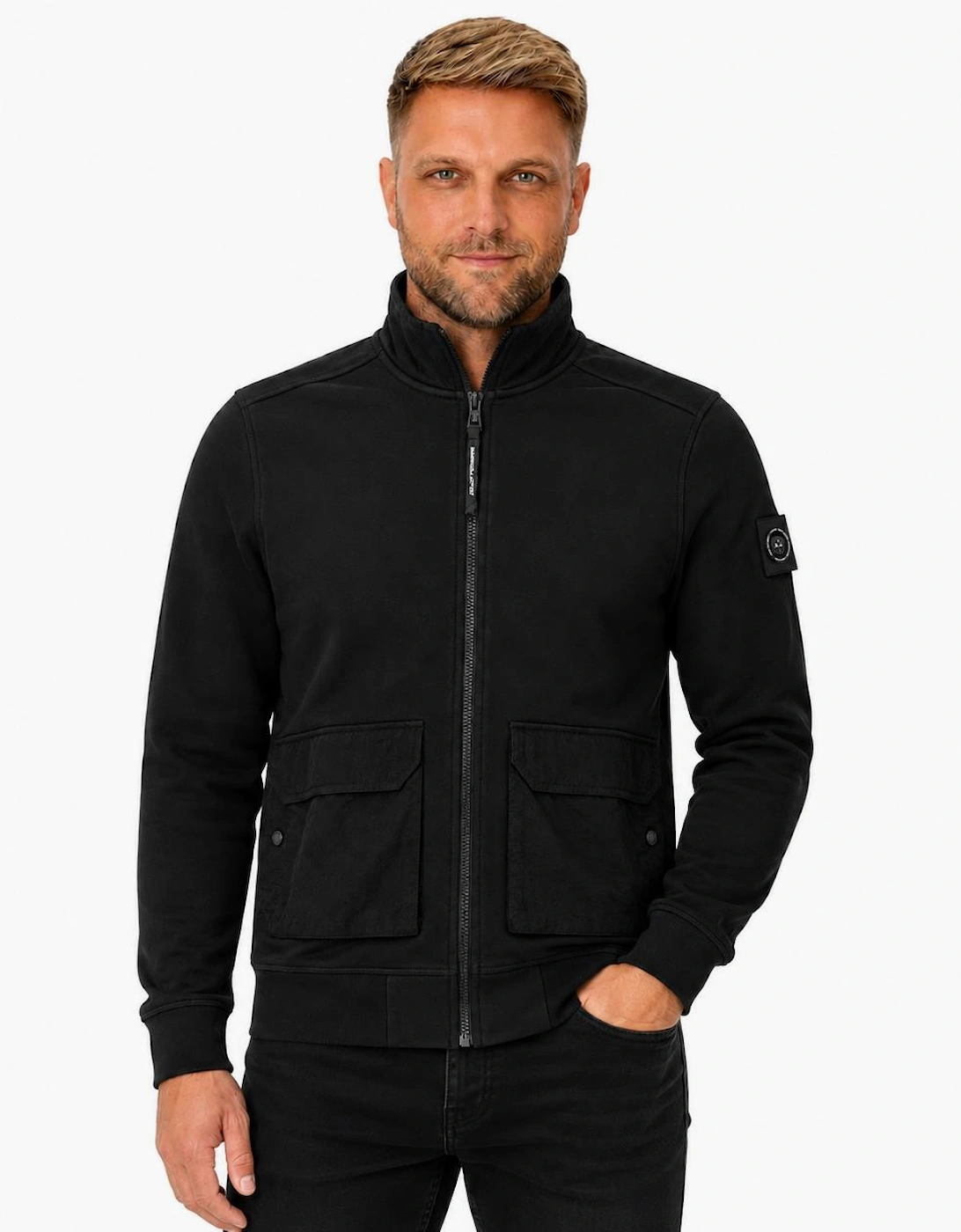 Marshall Artist Streatham Full Zip Sweatshirt Black