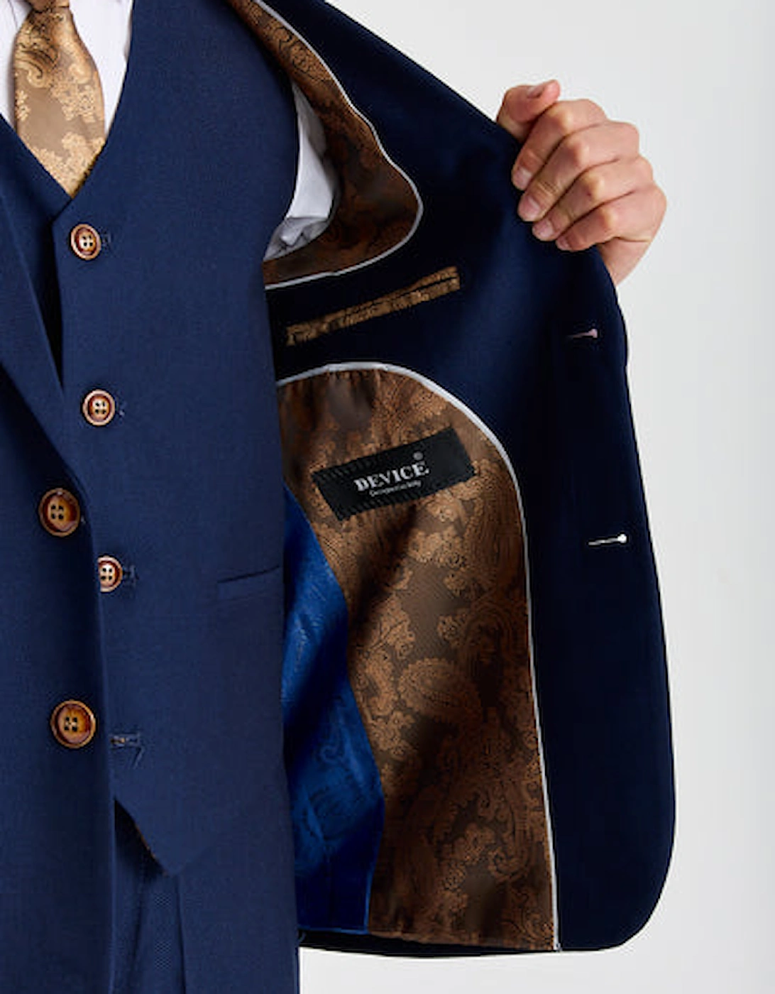 Paul Andrews/ Device Mayfair Kids 3 Piece Suit - Navy Blue