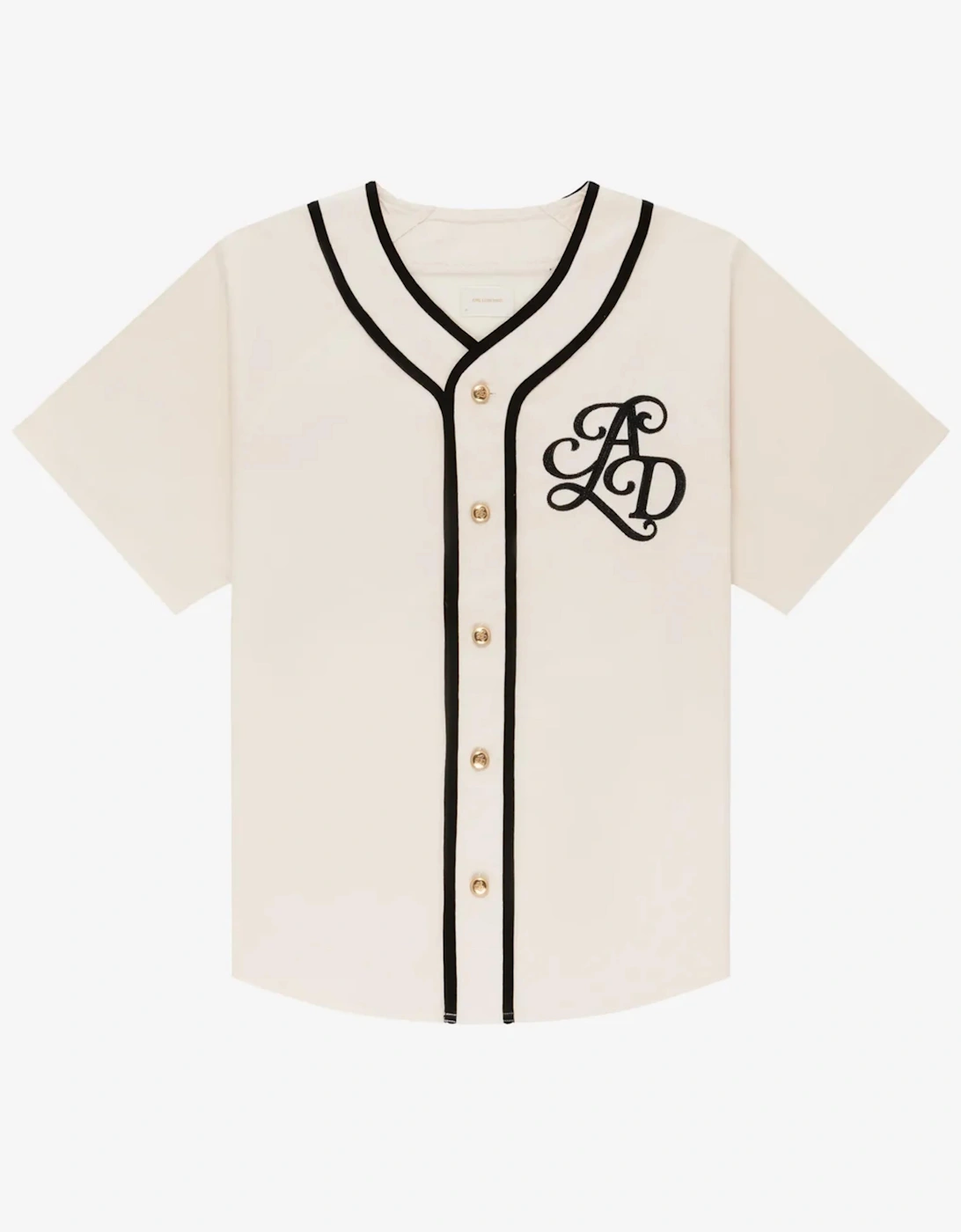 AIMÉ LEON DORE MONOGRAM BASEBALL JERSEY BEIGE