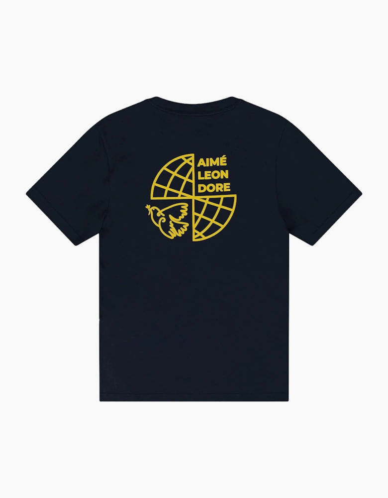 AIMÉ LEON DORE WORLD PEACE TEE NAVY