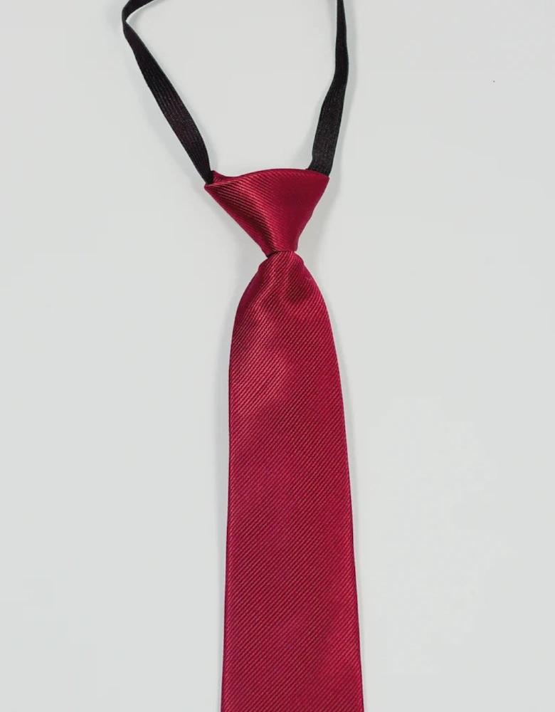 Charles Grey Kids Tie - Burgundy