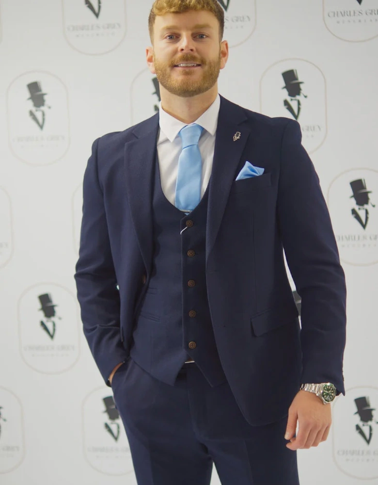Charles Grey Charlton Trousers - Navy Blue