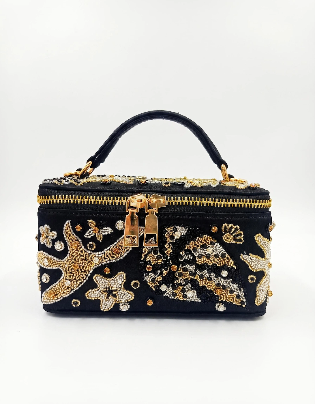 Selene Black Tiny Vanity Embroidered Bag