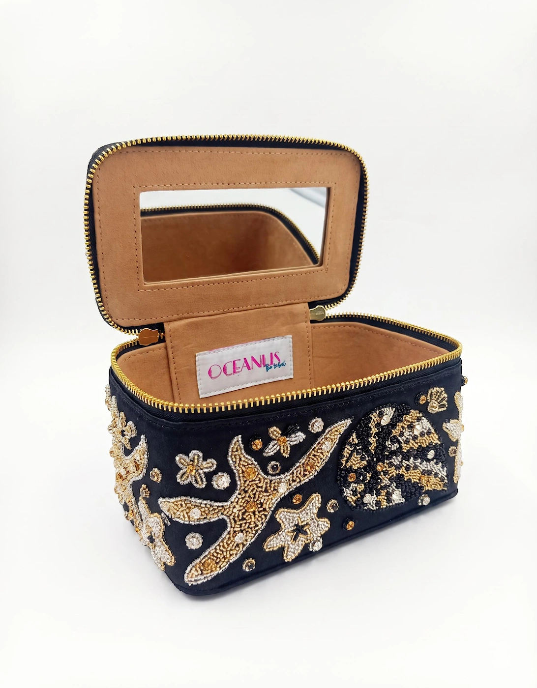 Selene Black Tiny Vanity Embroidered Bag