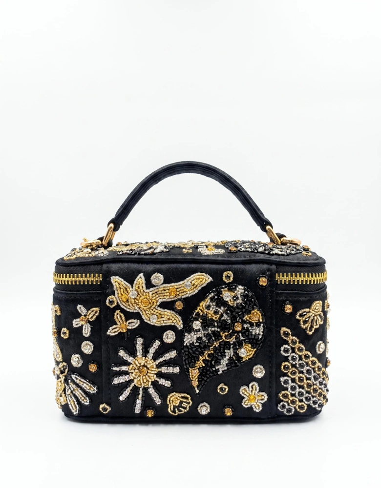 Selene Black Tiny Vanity Embroidered Bag